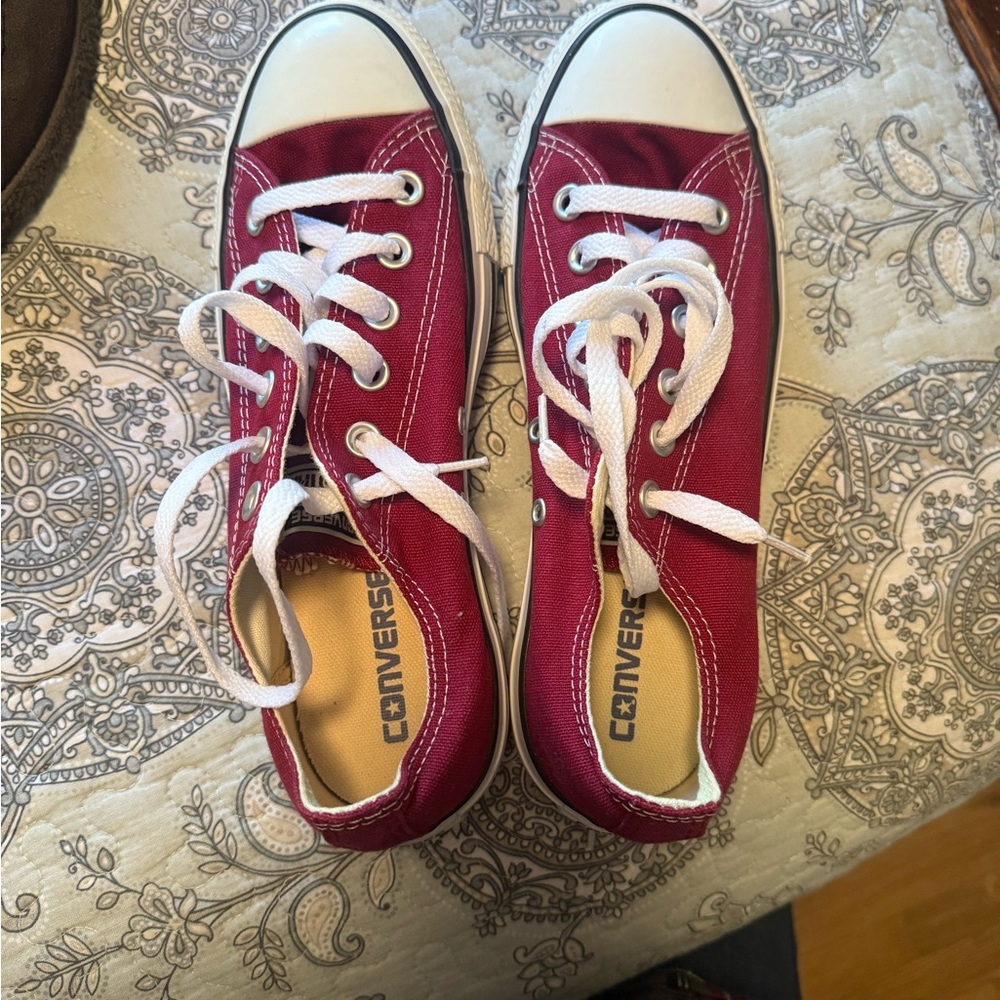 Converse Burgundy Low-Top Sneakers
